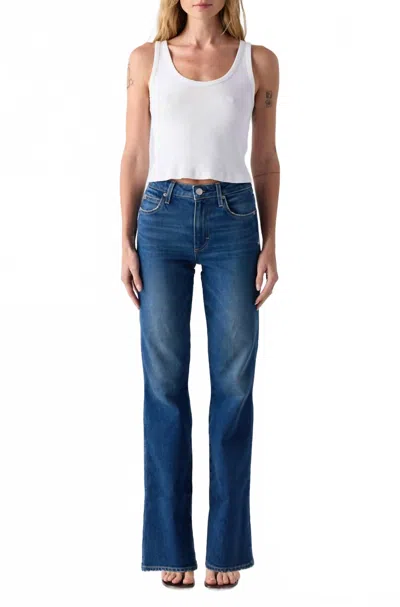 Amo Rose Mini Bootcut Jeans In Lush In Multi