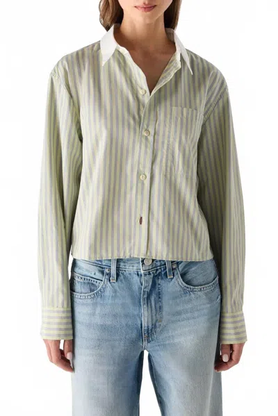Amo Ruth Crop Shirt In Thistle In Multi