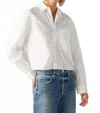 Amo Ruth Crop Shirt In White In White