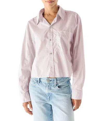 Amo Ruth Crop Shirt In Wisteria In Pink