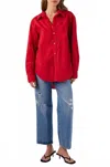 Amo Ruth Oversized Shirt In Cherry In Red