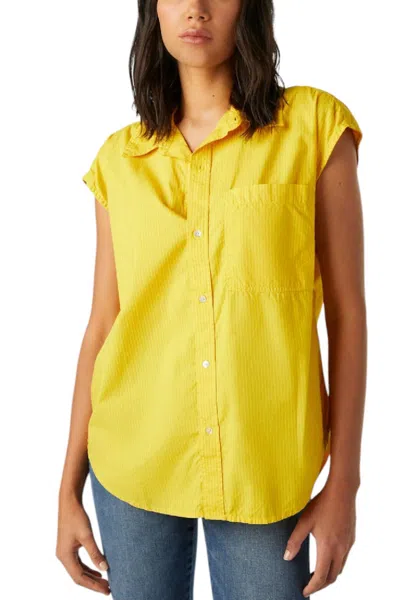Amo Ruth Sleeveless Shirt In Lemon In Yellow