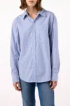 Amo Ruthie Oversized Stripe Shirt In Blue Multi In Blue