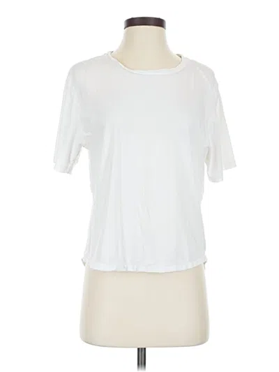 Pre-owned Amo Short Sleeve Top White Crew Neck Tops