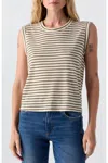 Amo Sleeveless Love Tee In Reseda Stripe In Multi