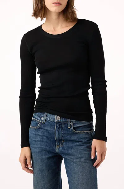 Amo Swoon Long Sleeve Top In Black