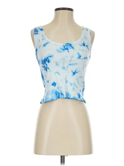 Pre-owned Amo Tank Top Blue Strapless Neckline Tops