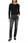 Amo Toni Straight Leg Jeans In Te  In Black