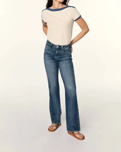 Amo Willa Slim Flare Jeans In Grace In Blue