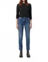 Amo Abigail High-rise Cropped Jean In Linger In Multi