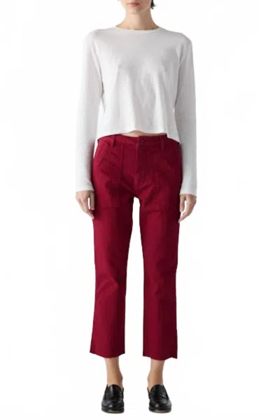 Amo Women's Easy Army Trouser In Pinot In Red