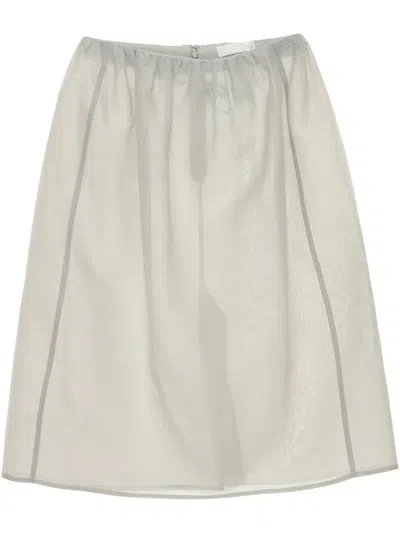 Amomento Shirring Skirt In 中性色