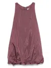 Amomento Purple Nylon Volume Minidress In Purple