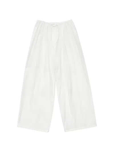 Amomento Banding Wide-leg Trousers In White
