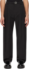 AMOMENTO BLACK BELTED TROUSERS