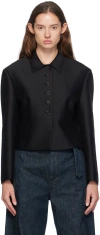 AMOMENTO BLACK BUTTON UP JACKET