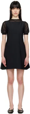 Amomento Black Hourglass Minidress In Black