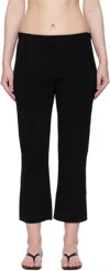 Amomento Black Knit Capri Leggings In Black