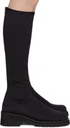 Amomento Black Scuba Long Boots In Black