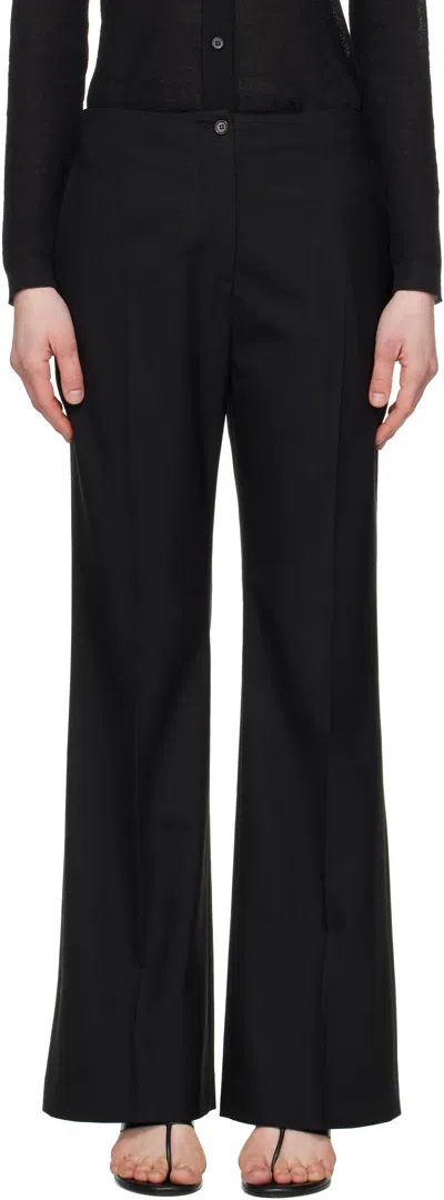 Amomento Black Straight Fit Trousers