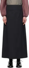 Amomento Black Stripe Maxi Skirt In Black