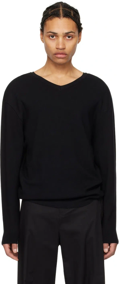 Amomento Black V-neck Sweater