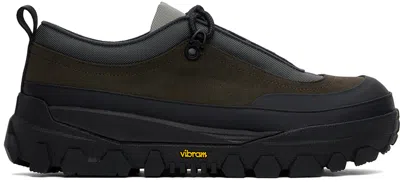 Amomento Brown & Black Vibram Sneakers In Mix