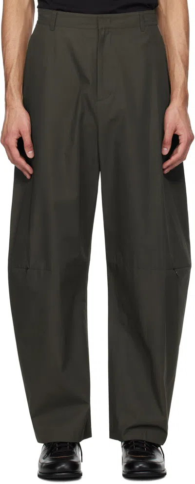 Amomento Brown Curved Zip Trousers