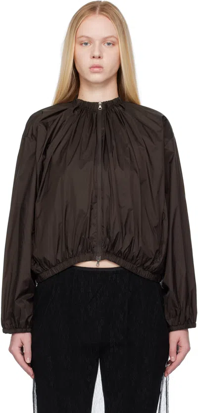 Amomento Ruched Lightweight Jacket In Black