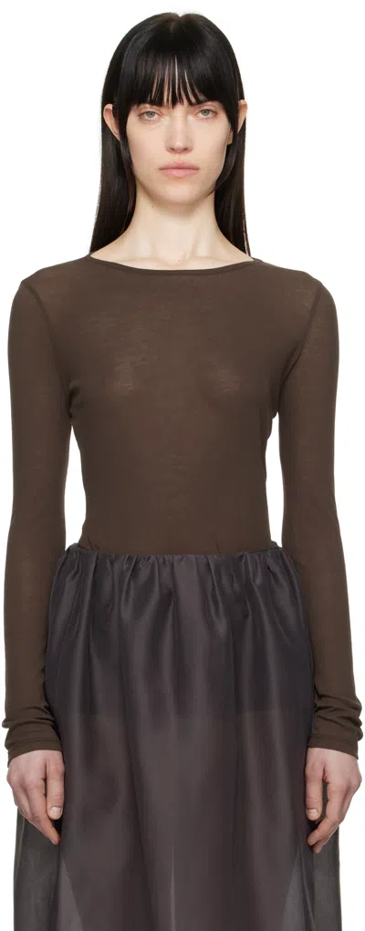 Amomento Long-sleeve T-shirt In Brown