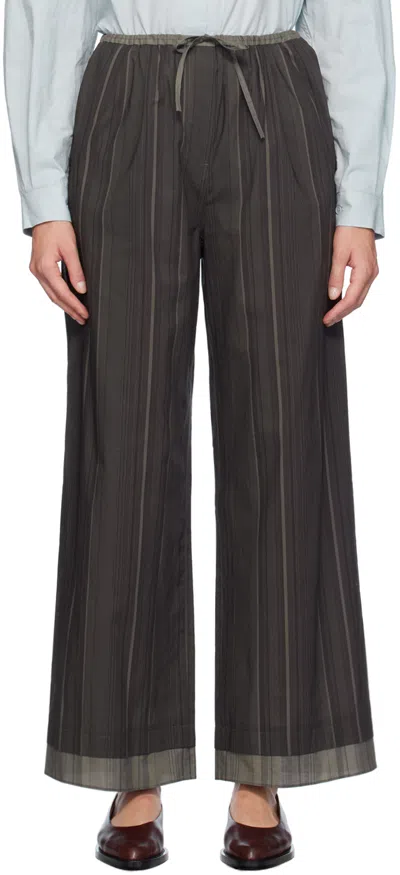 Amomento Brown Striped Trousers