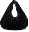 Amomento Brown Velvet Shirring Tote In Dark Brown