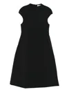 Amomento Cap-sleeve Dress In Black