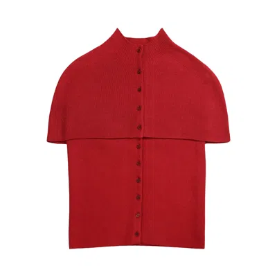 Pre-owned Amomento Cape Top & Bandeau Set 'red' | Women's Size 2