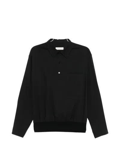 Amomento Chest-pocket Polo Shirt In Black