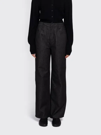 Amomento Colored Straight Fit Denim In Black