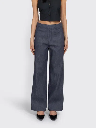 Amomento Colored Straight Fit Denim In Blue