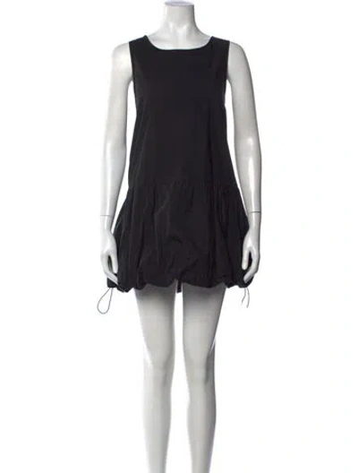 Pre-owned Amomento Crew Neck Mini Dress In Black