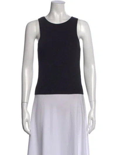 Pre-owned Amomento Crew Neck Sleeveless Top In Black