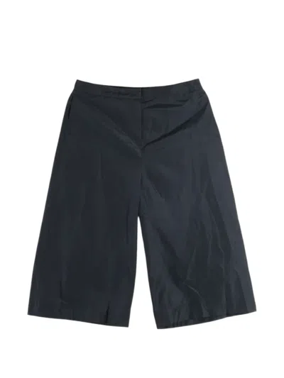 Amomento Cropped Wide-leg Trousers In Blue