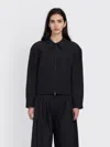 Amomento Cropped Zip-up Jumper In Black