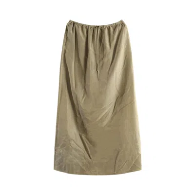Pre-owned Amomento Cupro Banding Skirt 'khaki' | Tan | Women's Size 1