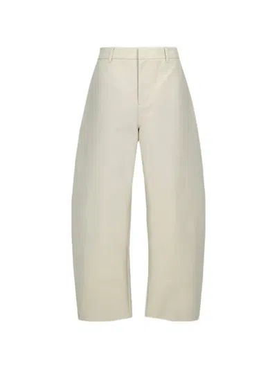 Amomento Curved Long Trousers In Neutrals