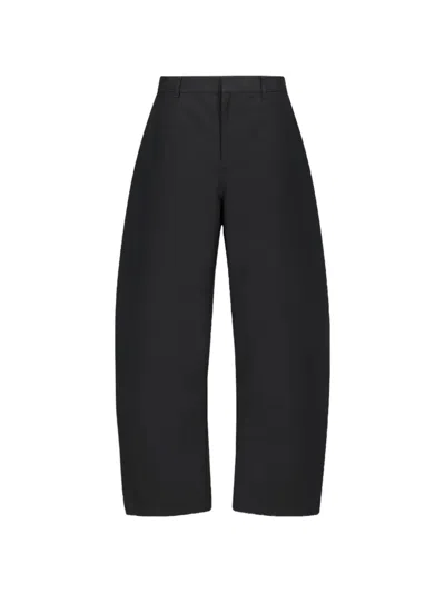 Amomento Curved-leg Trousers In Black
