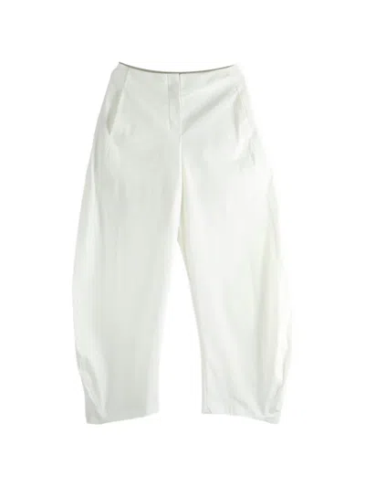 Amomento Curved-seam Balloon Trousers In White