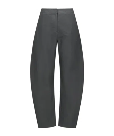 Amomento Curved-seam Trousers In Gray