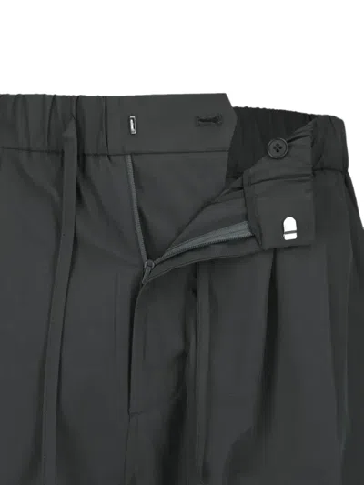 Amomento Cotton Wide-leg Trousers In Black