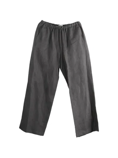 Amomento Drawstring-waist Wide-leg Trousers In Gray