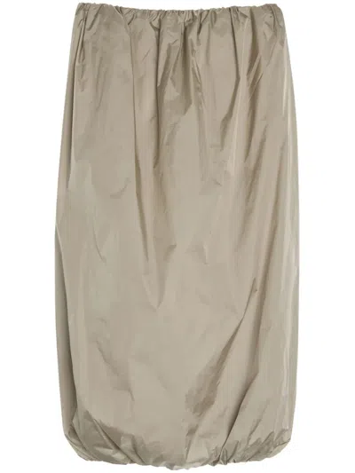 Amomento Elasticated-trim Shirring Top In Grey