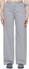 Amomento Gray Bootcut Jeans In Light Grey